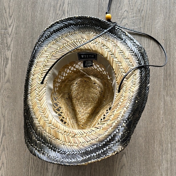 Free People Black and Tan Straw Cowboy Hat - Picture 3 of 3